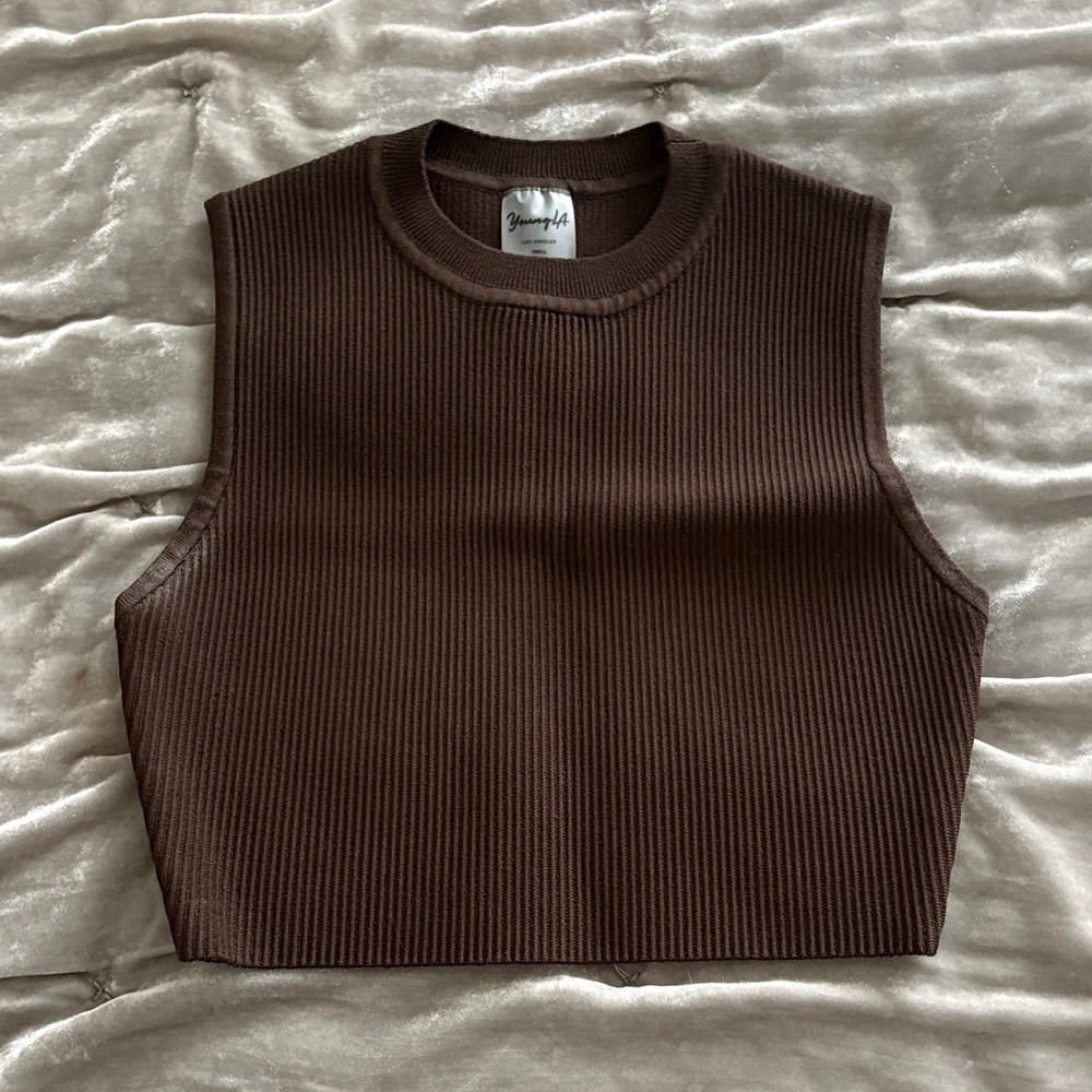 YoungLA Chocolate Ribbed Tank Top